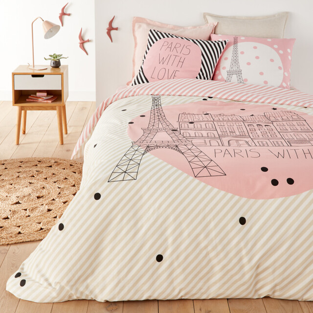 Paris For Ever 100% Cotton Duvet Cover - image 1