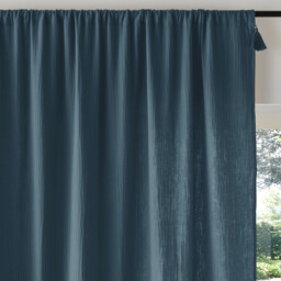 Kumla Cotton Muslin Curtain Panel - thumbnail 1