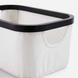 Yoani Black and White Storage Basket, Size S - thumbnail 3