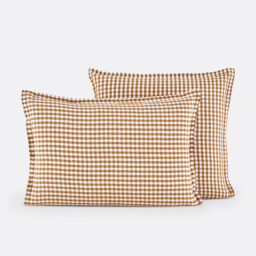 Acélie Bronze Washed Linen Pillowcase - thumbnail 1