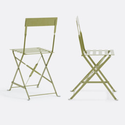 Set of 2 Ozevan Folding Metal Chairs - thumbnail 2