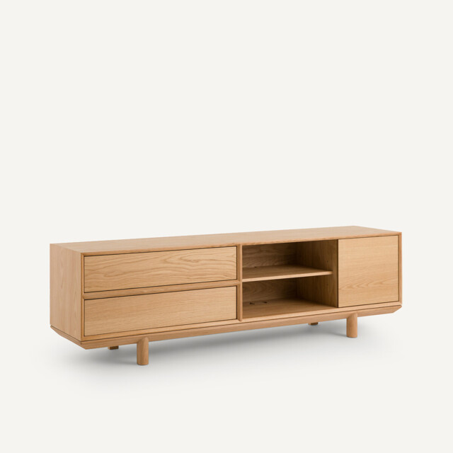Gloria TV Stand in Oak and Veneer, Designed By Emmanuel Gallina - image 1