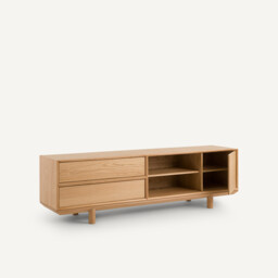 Gloria TV Stand in Oak and Veneer, Designed By Emmanuel Gallina - thumbnail 4