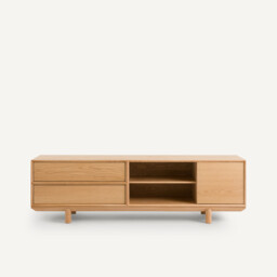 Gloria TV Stand in Oak and Veneer, Designed By Emmanuel Gallina - thumbnail 2