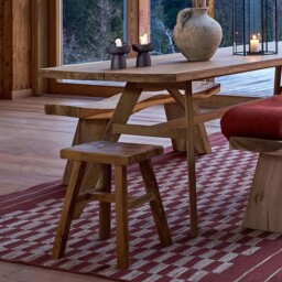 Fagfred Solid Teak Stool - thumbnail 2
