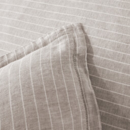 Linot Striped Washed Linen Pillowcase - thumbnail 4