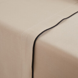 Victor Plain Washed Cotton Satin 300 Thread Count Flat Sheet - thumbnail 2