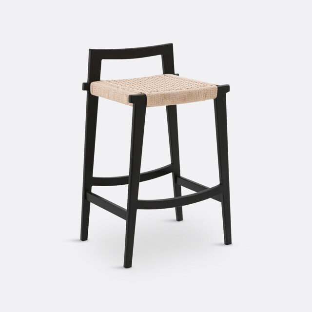 Hokito Oak & Weaving Bar Stool - image 1