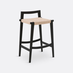 Hokito Oak & Weaving Bar Stool
