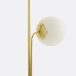 Moricio Brass & Opaline Glass Floor Lamp - thumbnail 4