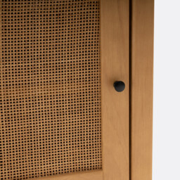 Gabin Bedside Table with 1 Drawer & 1 Cane Cupboard - thumbnail 4