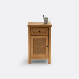 Gabin Bedside Table with 1 Drawer & 1 Cane Cupboard - thumbnail 2