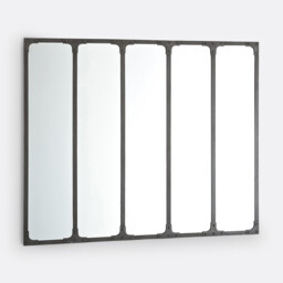 Lenaig Industrial Iron Mirror, 144 X 120cm - thumbnail 1