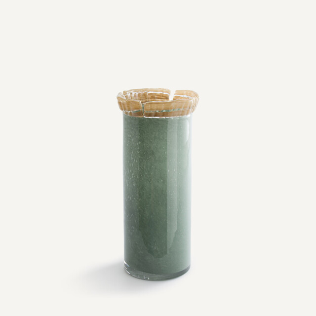 Eloria Chiselled Glass Vase H33cm - image 1