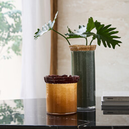 Eloria Chiselled Glass Vase H33cm - thumbnail 2