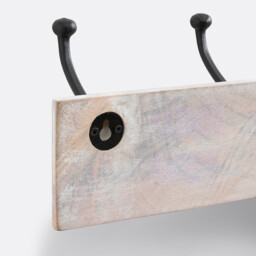 Logas Solid Mango Wood Coat Hook with 5 Double Hooks - thumbnail 4