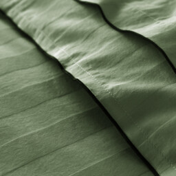 Victor Striped Washed Cotton Satin 300 Thread Count Duvet Cover - thumbnail 3