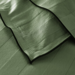 Victor Striped Washed Cotton Satin 300 Thread Count Duvet Cover - thumbnail 4