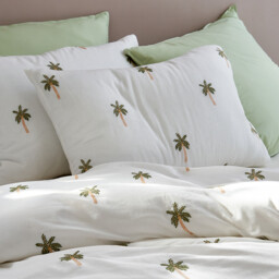 Ravenel Duvet Cover in Embroidered Washed Cotton/linen - thumbnail 2