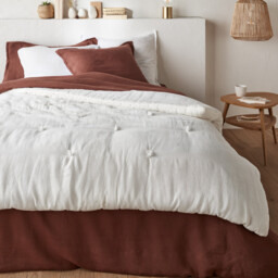 Abella Plain Washed Linen Quilt - thumbnail 1