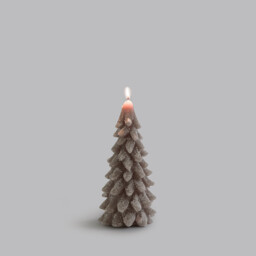 Caspar Wax Candle in Shape of Fir Tree, H16.5cm, - thumbnail 3