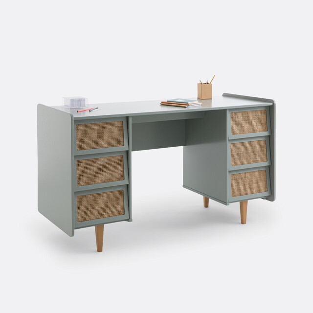 Kaya 6-Drawer Desk with 2 Cabinets - image 1