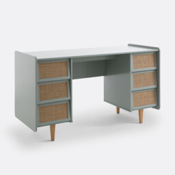Kaya 6-Drawer Desk with 2 Cabinets - thumbnail 4