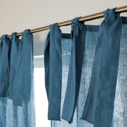 Colin Linen Curtain with Tie Top - thumbnail 4
