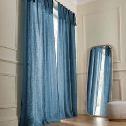 Colin Linen Curtain with Tie Top - thumbnail 1