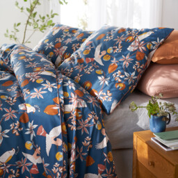 Letti Cotton Percale Duvet Cover - thumbnail 3
