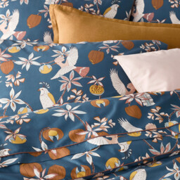 Letti Cotton Percale Duvet Cover - thumbnail 2
