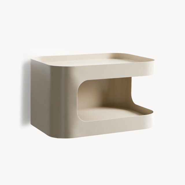 Sandoval Steel Wall-Mounted Bedside Table with 1 Compartment - image 1