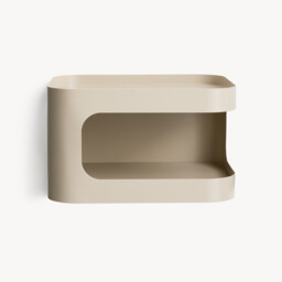 Sandoval Steel Wall-Mounted Bedside Table with 1 Compartment - thumbnail 2