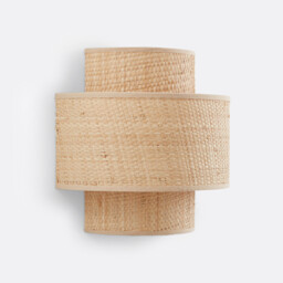 Dolkie Raffia Double Shade Wall Light - thumbnail 1