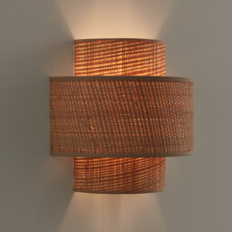 Dolkie Raffia Double Shade Wall Light - thumbnail 3