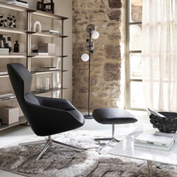 Bullesco Smoked Glass and Metal Floor Lamp - thumbnail 3