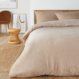 Fluffy Fleece Bed Set with Rectangular Pillowcase - thumbnail 1