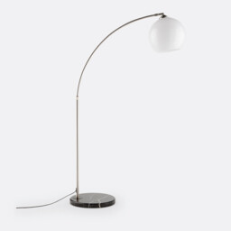 Bowata Steel, Marble and Acrylic Arc Floor Lamp