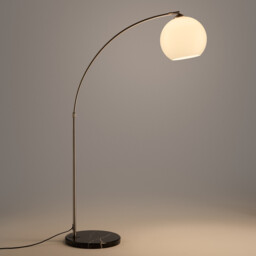 Bowata Steel, Marble and Acrylic Arc Floor Lamp - thumbnail 3