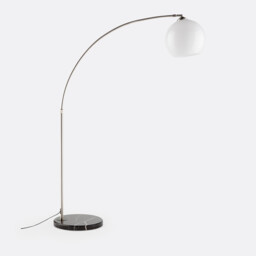 Bowata Steel, Marble and Acrylic Arc Floor Lamp - thumbnail 4