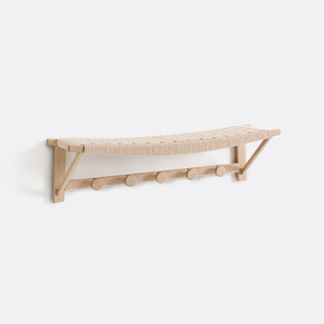 Kioto Wall-Mounted Coat Rack in Oak - image 1