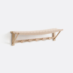Kioto Wall-Mounted Coat Rack in Oak - thumbnail 1