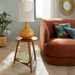 Juna Glass & Linen Table Lamp - thumbnail 2