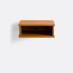 Lunja Brushed Solid Pine Suspended Bedside Table - thumbnail 3