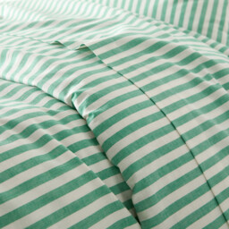 Soizic Green Cotton Duvet Cover - thumbnail 4