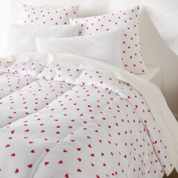 Scacco Heart Print Recycled Microfibre Synthetic Duvet - thumbnail 2