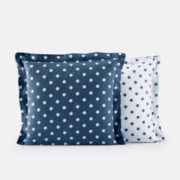 Clarisse Polka Dot Brushed Cotton Pillowcase - thumbnail 2