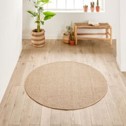 Essen Indoor / Outdoor Round Jute-Effect Rug - thumbnail 1