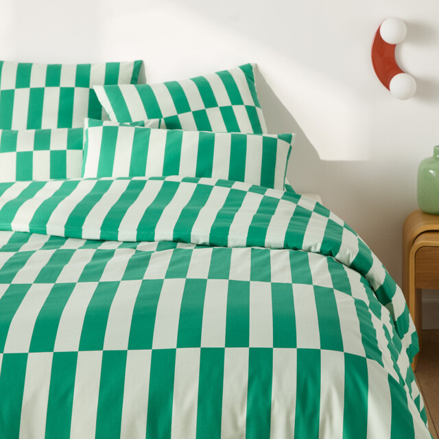 Tabaka Green 50% Recycled Cotton Duvet Cover - image 1