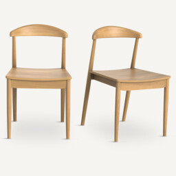 Set of 2 Galb Wooden Chairs